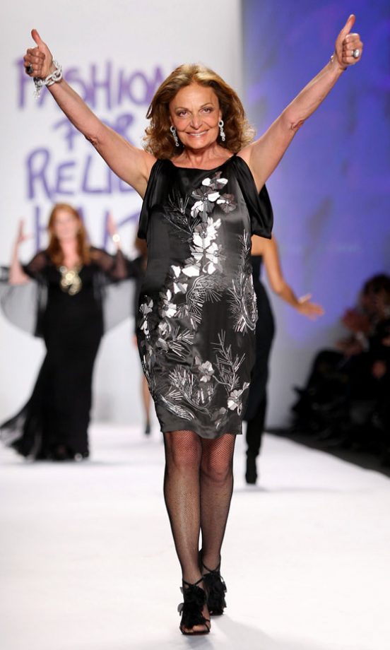 Diane von Furstenberg On The Catwalk At the Fashion For Relief Show At New York Fashion Week 2010