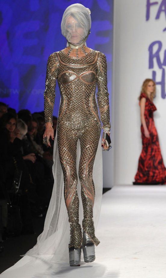 Daphne Guinness On The Catwalk At the Fashion For Relief Show At New York Fashion Week 2010