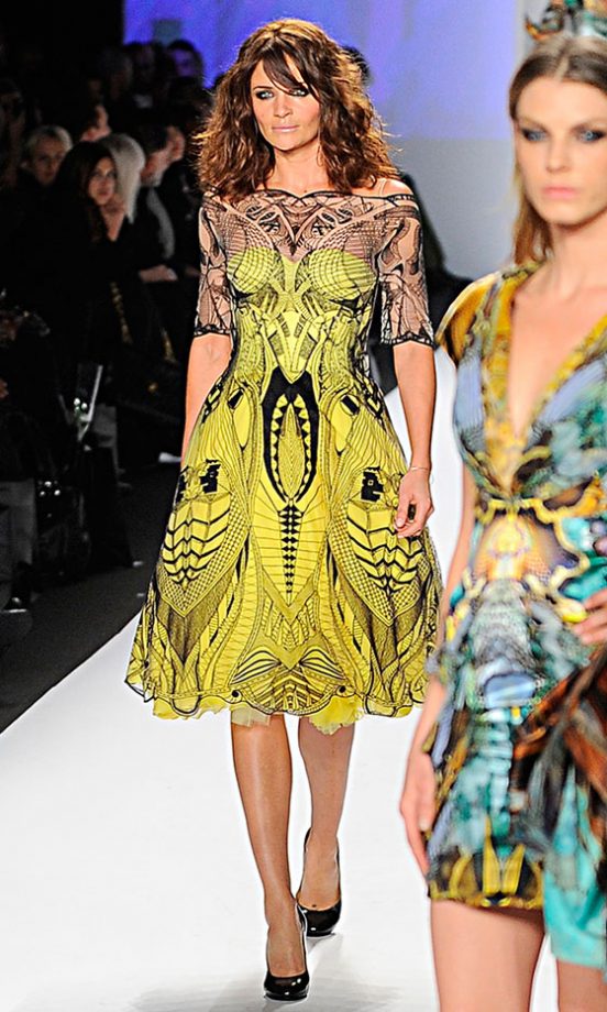 Helena Christensen On The Catwalk At the Fashion For Relief Show At New York Fashion Week 2010