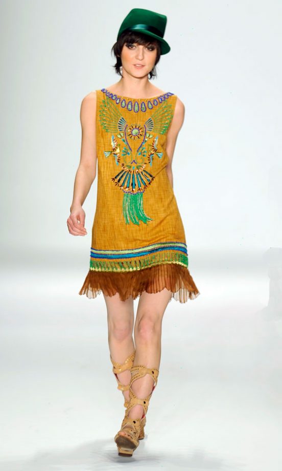 Irina Lazareanu On The Catwalk At the Fashion For Relief Show At New York Fashion Week 2010