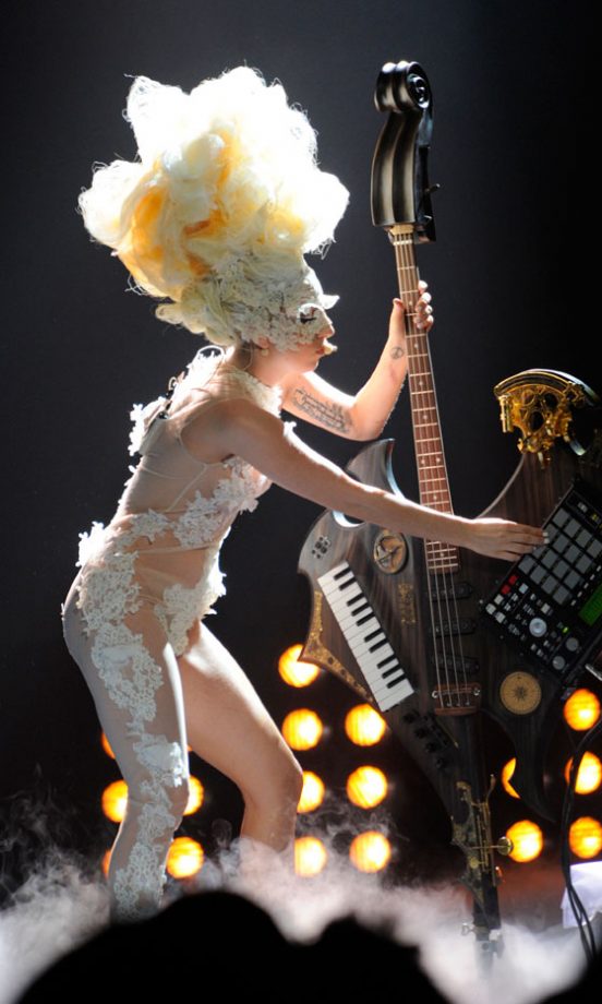Lady Gaga On Stage At The Brit Awards 2010