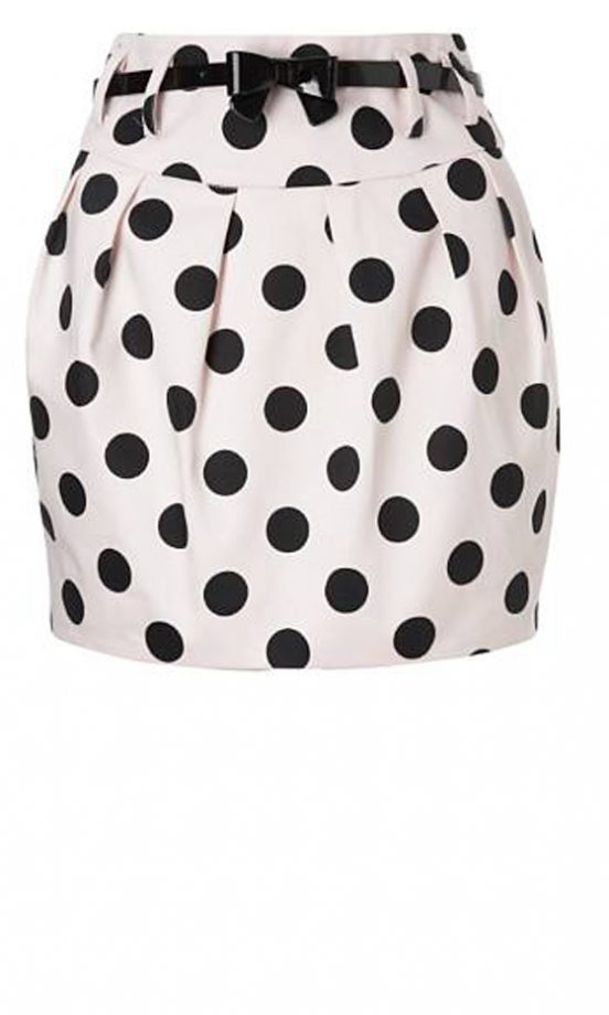 New Look Spot Bow Belted Skirt, £20