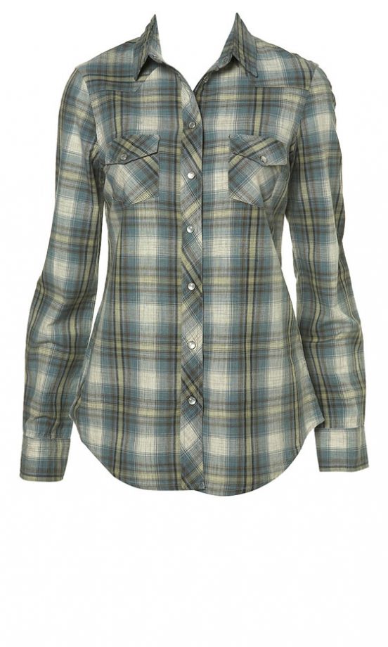 Topshop Skinny Ocean Check Shirt, £28