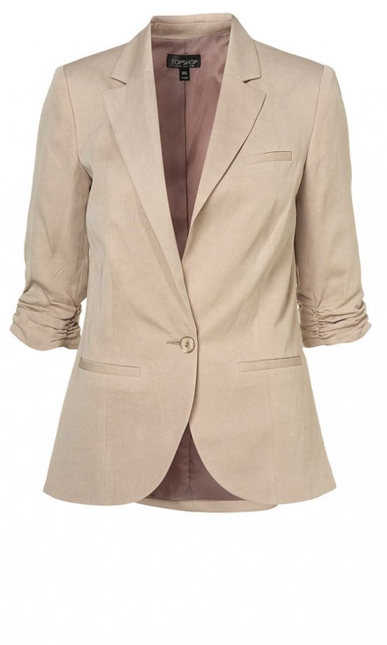 Topshop 3/4 Gathered Sleeve Blazer, £60