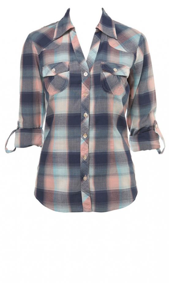 Miss Selfridge Check Boysie Shirt, £25