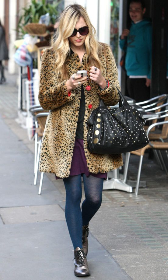 Fearne Cotton Wearing Leopard Print Coat From Very, January 2010