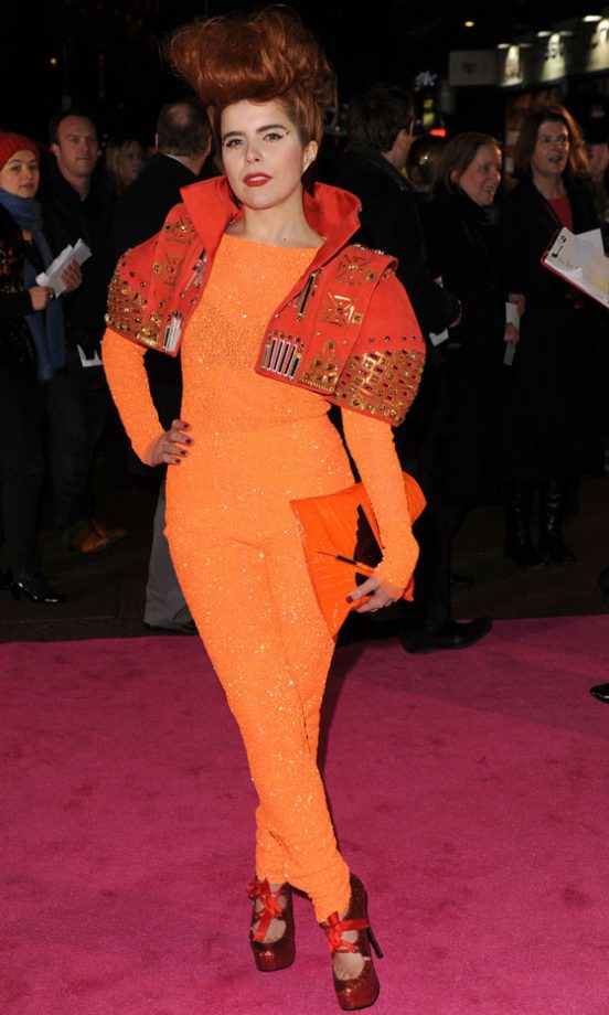 Paloma Faith Wearing A Bright Orange Jumpsuit, December 2009