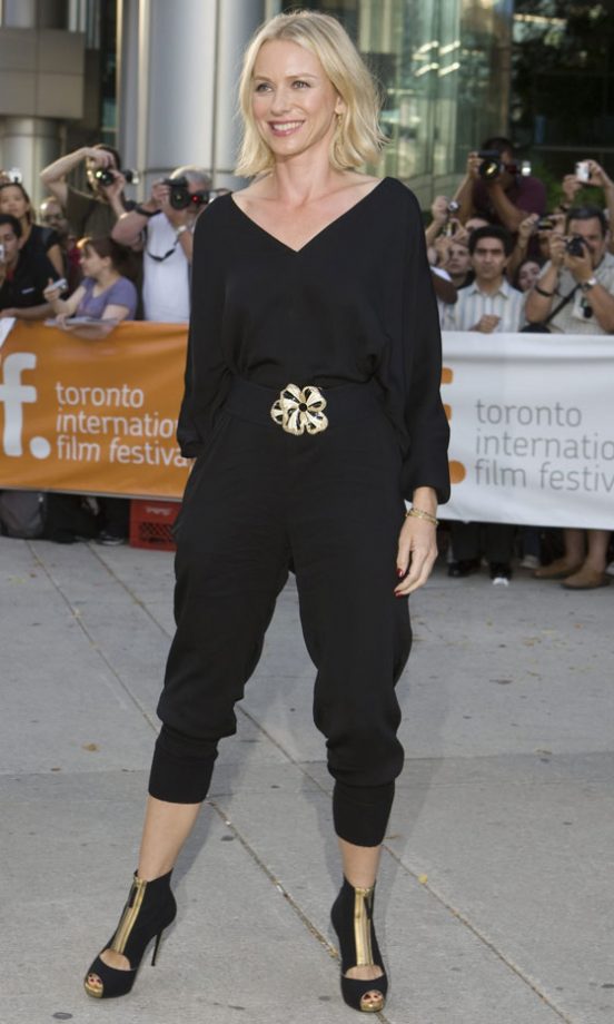 Naomi Watts Wearing A Black Jumpsuit By Stella McCartney, September 2009