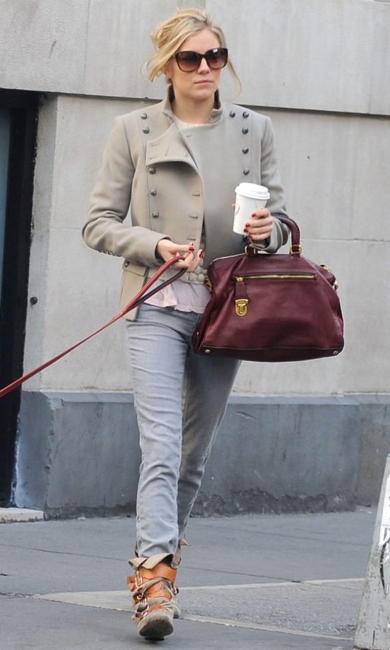 Sienna Miller Wearing A Cropped Jacket, November 2009