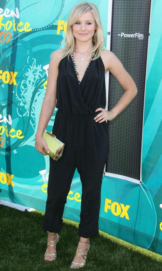 Kristen Bell Wearing A Topshop Jumpsuit, August 2009
