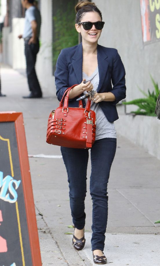 Rachel Bilson Carrying A Jimmy Choo Bag, October 2009