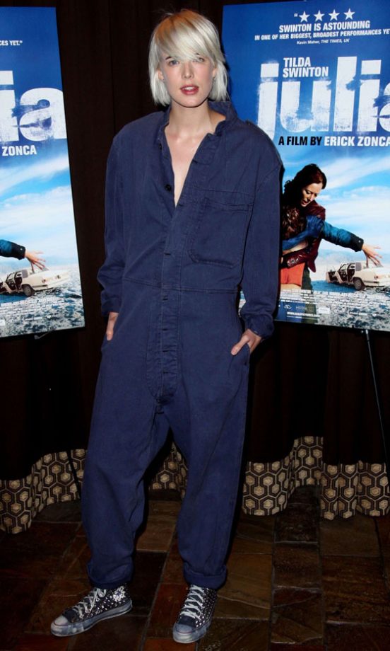 Agyness Deyn Wearing A Denim Jumpsuit, April 2009