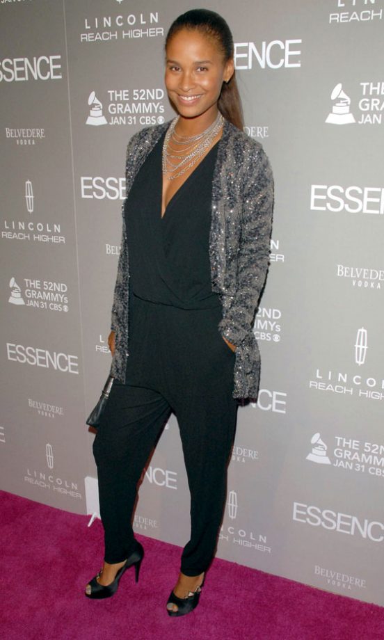 Joy Bryant Wearing A Black Jumpsuit, January 2010