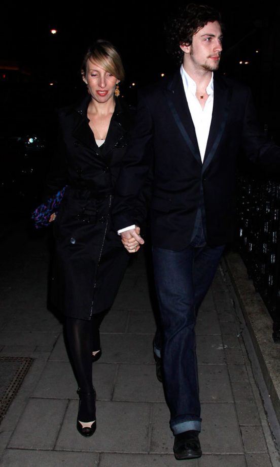 Sam Taylor Wood With Fiance Aaron Johnson At The Premiere Of A Single Man