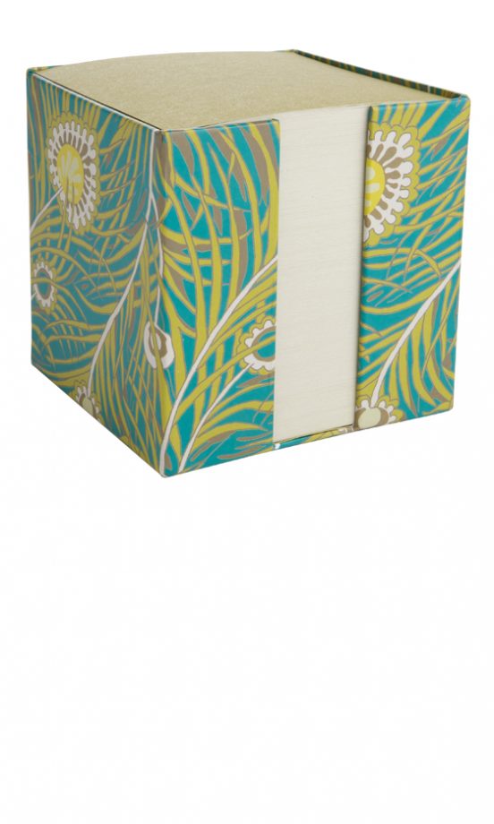 Liberty of London for Target Turquoise Peacock Print Note Cube, £10