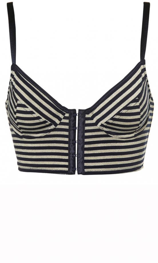Topshop Lurex Stripe Bralet, £20