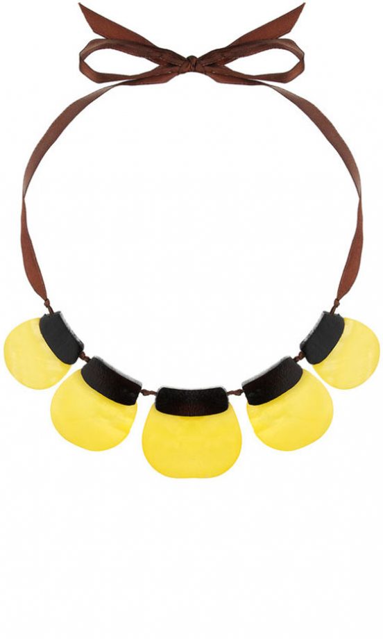 Wallis Yellow Ribbon Necklace, £15