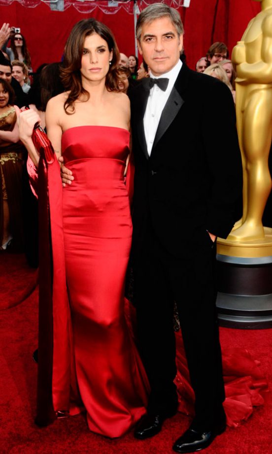 George Clooney With Elisabetta Canalis At The Oscars 2010