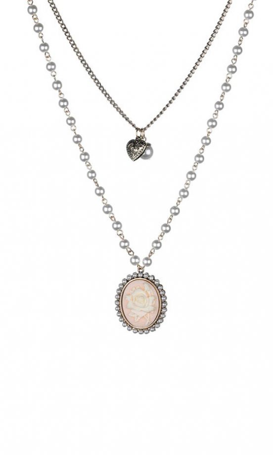 Dorothy Perkins Flower Cameo Necklace, £10