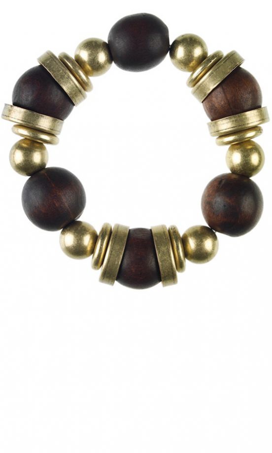 Dorothy Perkis Wooden Bead Stretch Bracelet, £7