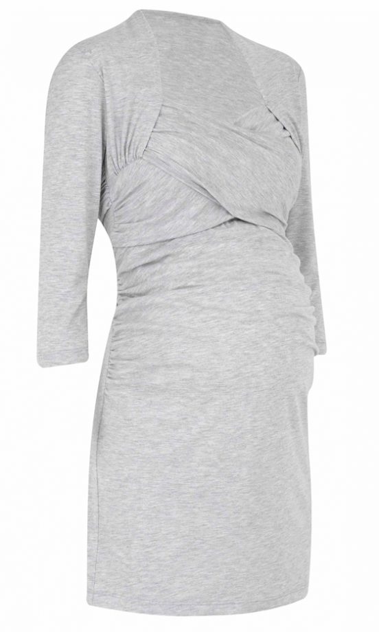 DVO Maternity Collection Maternity Grey Wrap Dress, £35