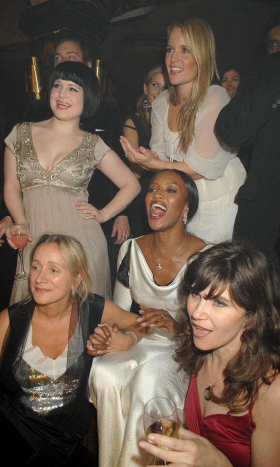 Kelly Osbourne And Naomi Campbell With Guests At The Preview Party of Kate Moss' Topshop Christmas Collection, 2007