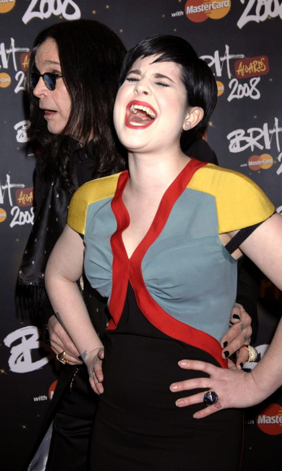 Kelly Osbourne And Ozzy Osbourne At The Brit Awards, 2008