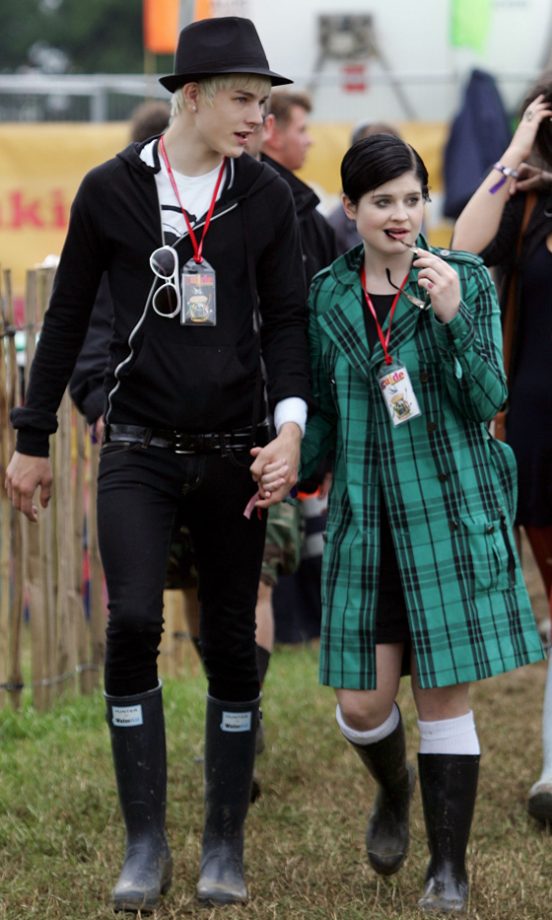 Kelly Osbourne With Luke Worrell At Glastonbury Festival 2008