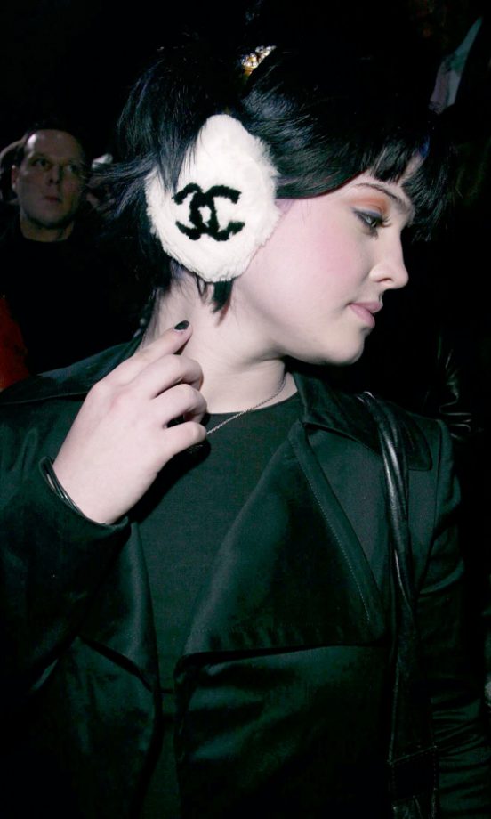 Kelly Osbourne Wearing Chanel Ear Muffs At New York Fashion Week, 2003