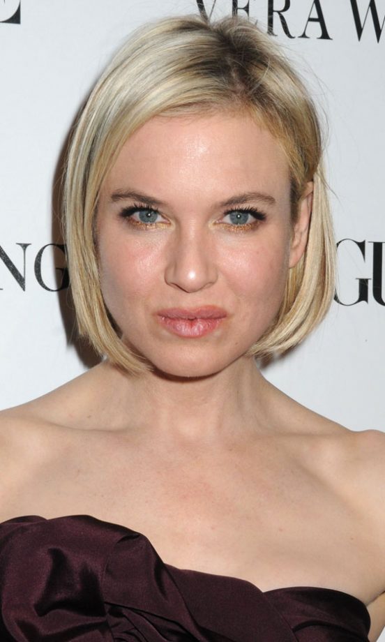 Renee Zellweger Sporting A Super-Sleek Bob Hairstyle At The Vera Wang L.A. Store Opening, Melrose Place