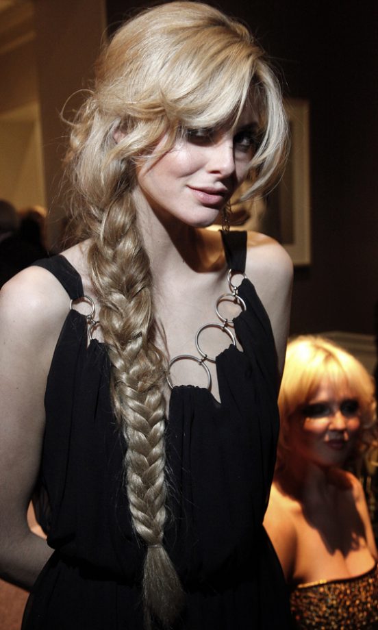 Tamsin Egerton Sporting A Plaited Hairstyle, 2010