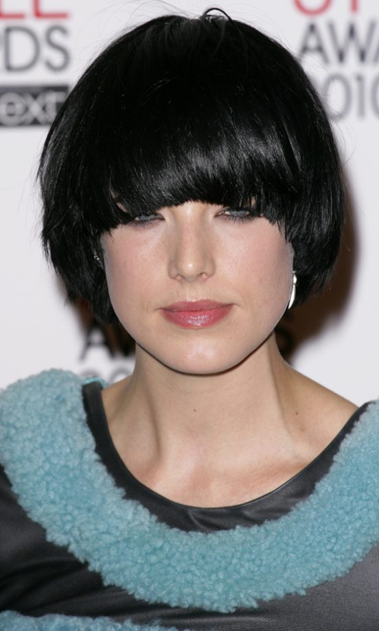 Agyness Deyn Sporting A Super-Sleek Bob Hairstyle With Fringe, 2010