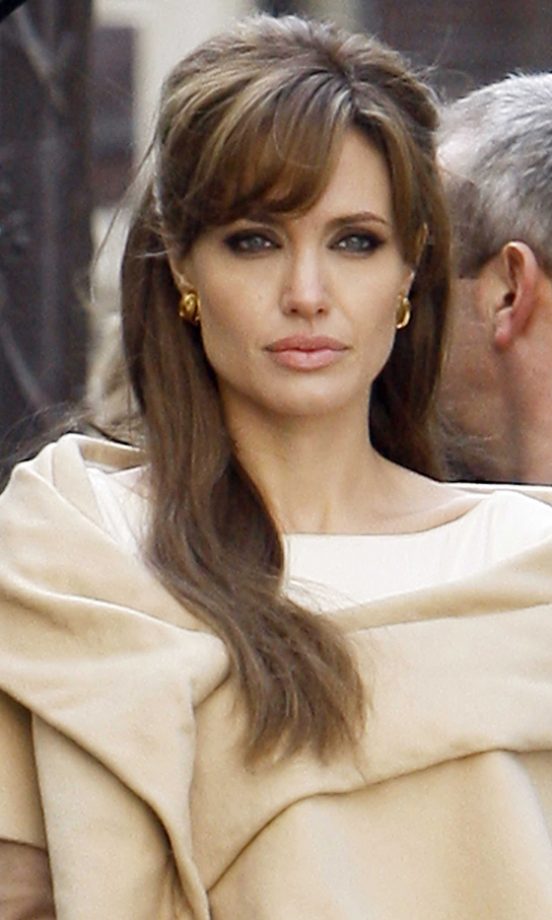 Angelina Jolie Sporting A Fringed Hairstyle, 2010