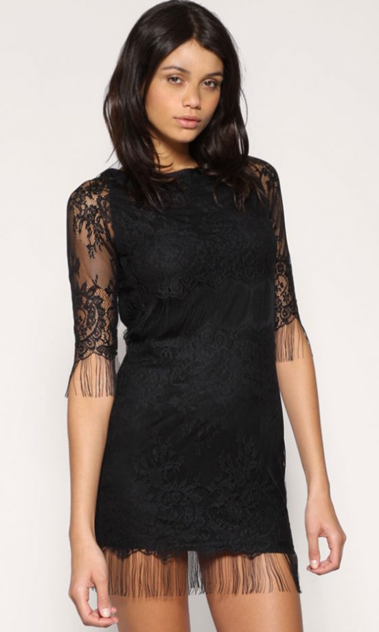 TFNC Eyelash Lace Scoop Back Dress At Asos, £42