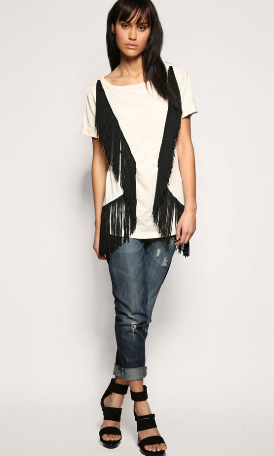 Asos Cotton Fringed Tee, £12