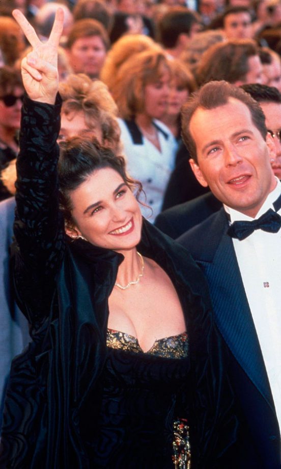 Demi Moore With Husband Bruce Willis At The 1989 Academy Awards