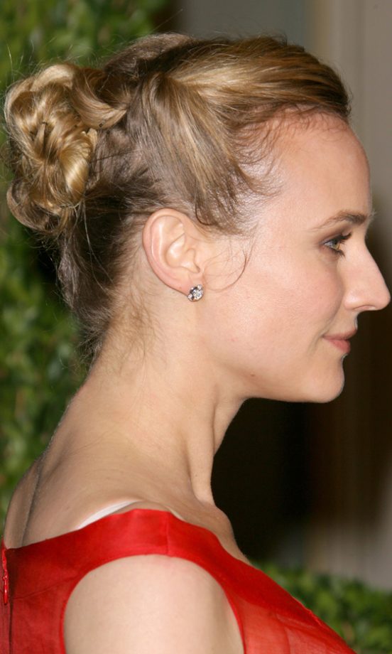 Diane Kruger Sporting A Messy Bun Hairstyle, 2010