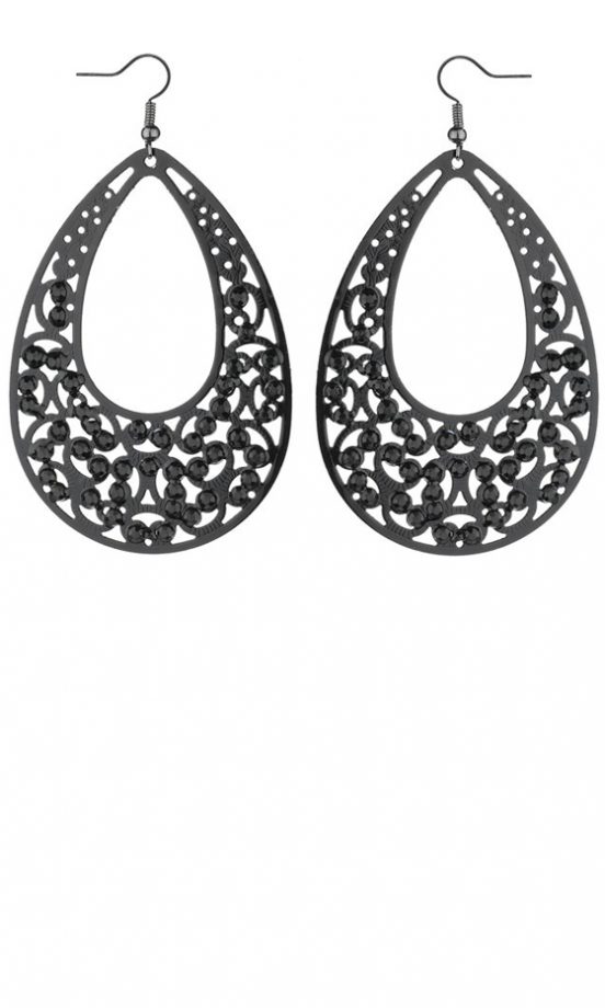 Dorothy Perkins Black Teardrop Earrings, £7