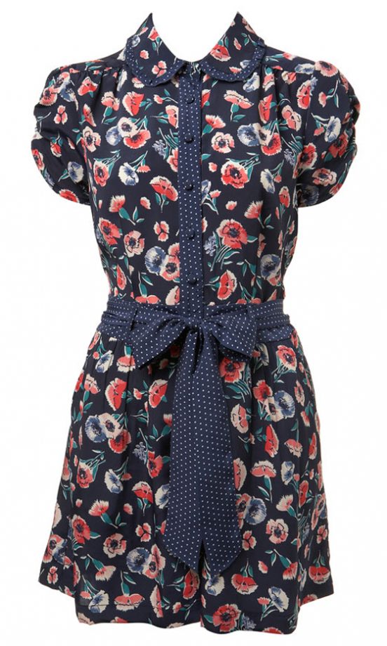 Miss Selfridge Poppy Print Playsuit, £38