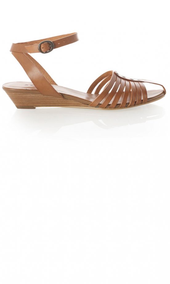 Jigsaw Stud Strap Low Wedge Sandals, £69