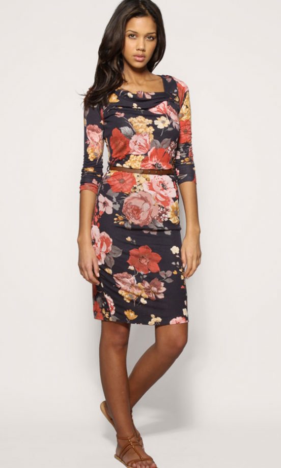 Mango Floral Belted Jersey Dress At Asos, £49.90