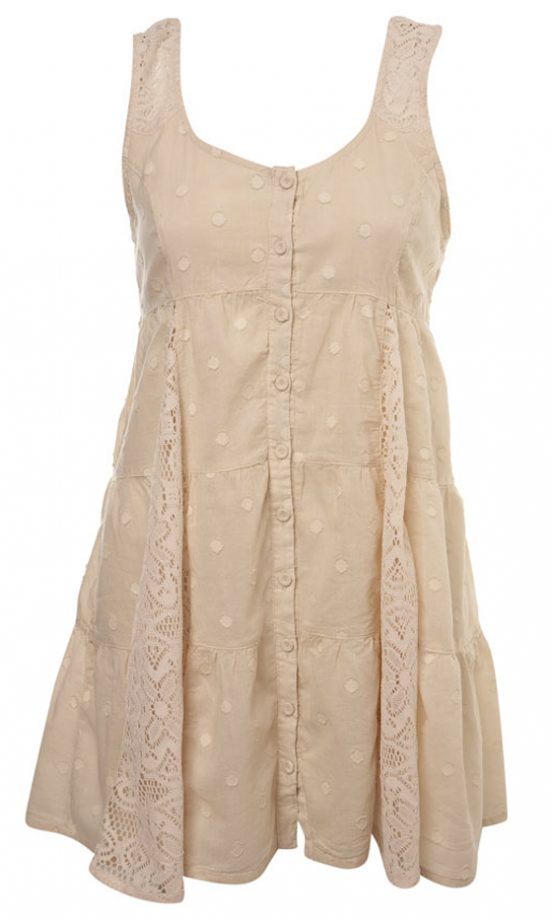 Miss Selfridge Cream Lace Insert Dress, £32