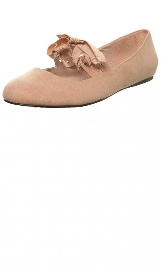 Miss Selfridge Nude Suedette Lace Up Pump, £25