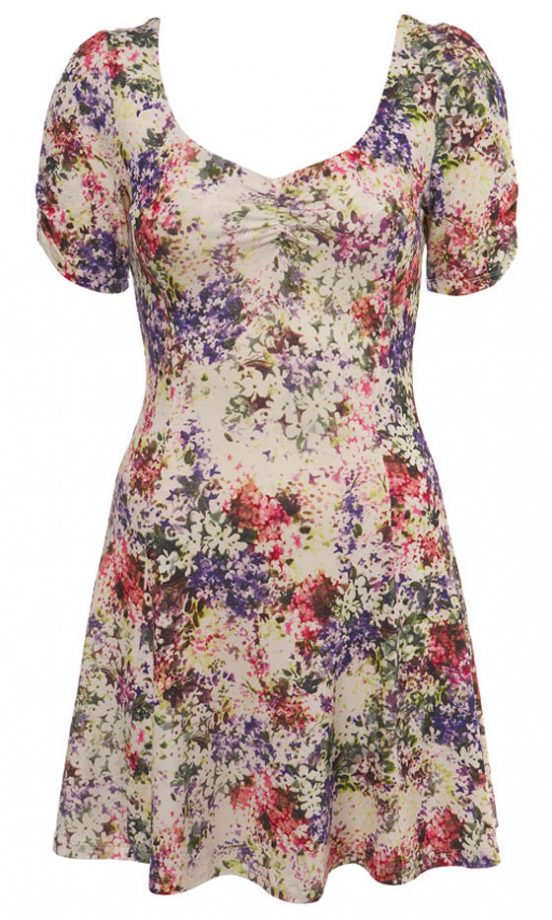 Miss Selfridge Floral Printed Flared Dress, £35