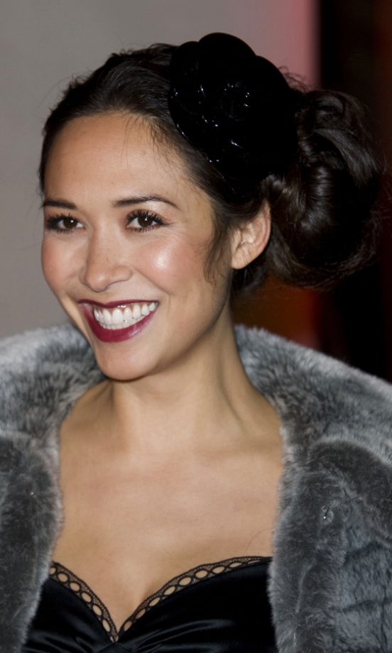 Myleene Klass Sporting A Side-Bun Hairstyle, 2010