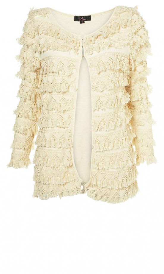 Tassle Fringe Cardigan By Rare At Topshop, £49