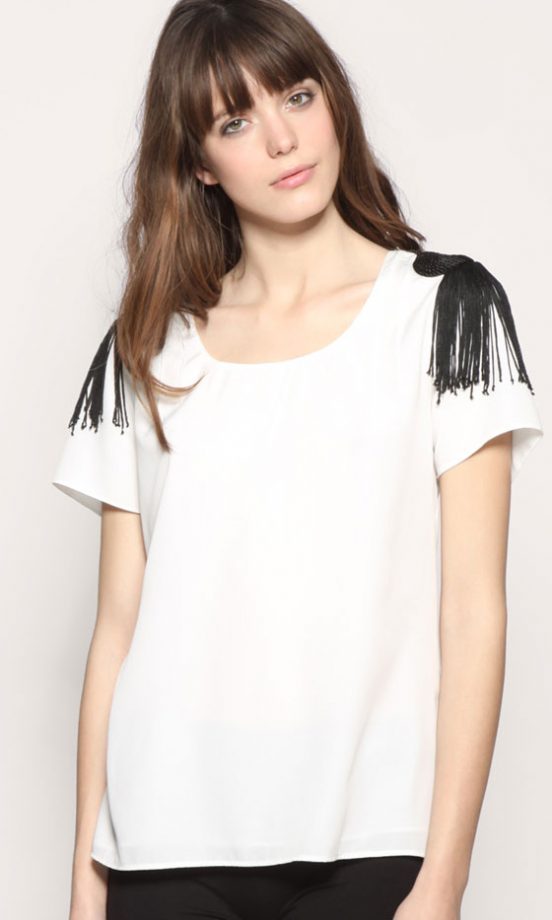 1971 Reiss Talia Fringe Trim Top At Asos, £85