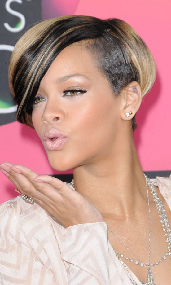 Rihanna Sporting A Under-Cut Hairstyle, 2010