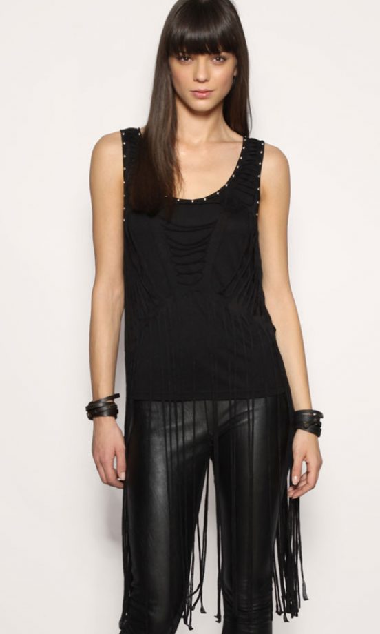 Evil Twin Black Torn Tassle Top At Asos, £60