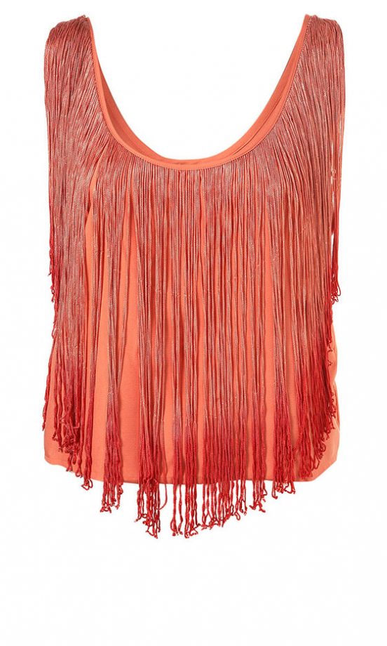 Topshop Dip Dye Fringe Vest, £35